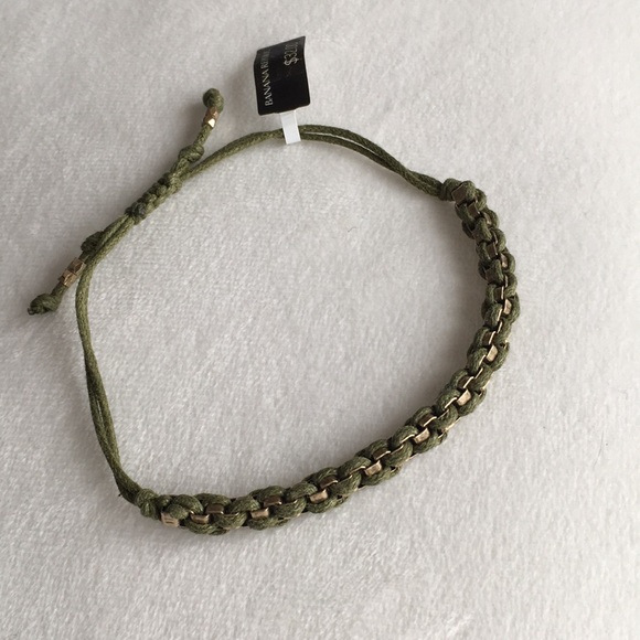 2/$20 NEW Braided cord bracelet green Banana Republic - Picture 1 of 4